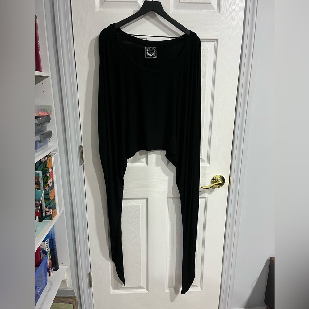 Killstar Black Tapered Crop Shirt